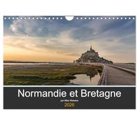 Normandie et Bretagne (Calendrier mural 2026 DIN A4 vertical), CALVENDO calendrier mensuel: Beaux endroits en Normandie et en Bretagne