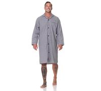 Normann Camisón de manga larga para hombre, tejido con botones, también en talla grande, gris oscuro, 50-50