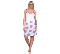 Normann Camisón espaguetis sin mangas para mujer en aspecto de lunares, también en tallas grandes, Rosa., XXX-Large