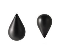 Normann Copenhagen 2 perchas Dropit pequeñas. negro