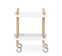 Normann Copenhagen Block - Mesa de Servir (Acero, 64 x 50 x 35 cm), Color Blanco
