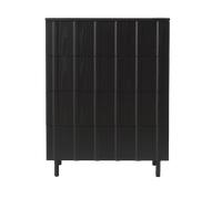 Normann Copenhagen Cómoda Rib dresser 4 cajones Soft Black
