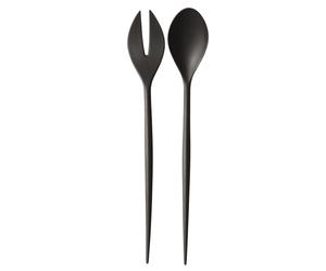 Normann Copenhagen Cubiertos de ensalada Krenit negro