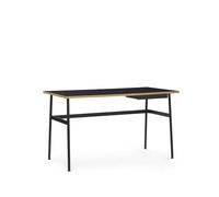 Normann Copenhagen Escritorio Journal Laminado negro. patas de acero negras y cajón