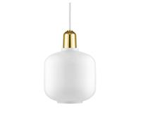 Normann Copenhagen - Amp Lámpara Colgante Chica Blanco/Latón