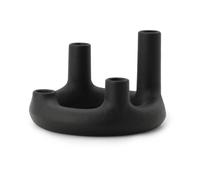 Normann Copenhagen Portavelas Trin Negro. Ø17.7x11.8 cm