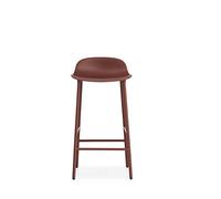Normann Copenhagen Taburete bar Form bajo Red. patas de acero en rojo lacado