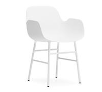 Normann Copenhagen Silla reposabrazos con patas de metal Form Blanco
