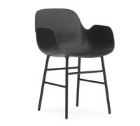 Normann Copenhagen Silla reposabrazos con patas de metal Form Negro