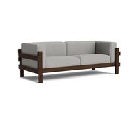 Normann Copenhagen Sofá Kube Pino lacado en marrón-tela Remix 143 Grey. 220 cm