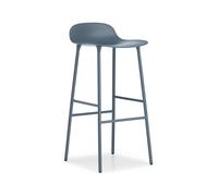 Normann Copenhagen Taburete bar Form alto Blue. patas de acero lacadas en azul