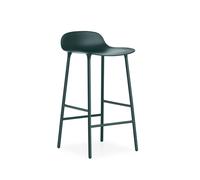 Normann Copenhagen Taburete bar Form bajo Green. patas de acero lacadas en verde