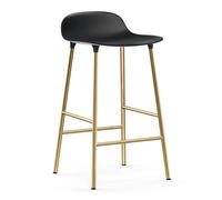 Normann Copenhagen Taburete de bar con patas de bronce Form Negro