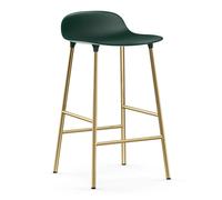 Normann Copenhagen Taburete de bar con patas de bronce Form Verde
