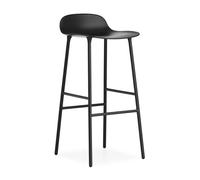Normann Copenhagen Taburete de bar con patas de metal Form 75 cm negro