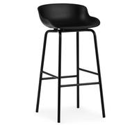 Normann Copenhagen Taburete de bar con patas de metal Hyg 75 cm Negro