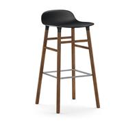 Normann Copenhagen Taburete de bar con patas de nogal Form negro