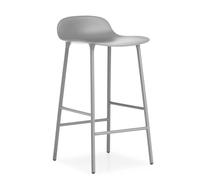 Normann Copenhagen Taburete de bar Form Chair con patas de metal gris
