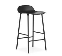 Normann Copenhagen Taburete de bar Form Chair con patas de metal Negro