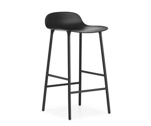 Normann Copenhagen Taburete de bar Form Chair con patas de metal Negro
