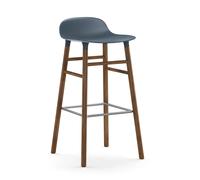 Normann Copenhagen Taburete de bar Form Chair con patas de nogal azul