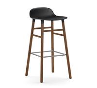Normann Copenhagen Taburete de bar Form Chair con patas de nogal negro