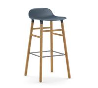 Normann Copenhagen Taburete de bar Form Chair con patas de roble azul