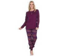 Normann Pijama largo para mujer con puños en Ethnolook, también en tallas grandes, frutas del bosque, 60-62