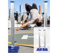 Normas de Salto de Altura Medidor de Salto de Altura de Aluminio para Atletismo, Vallas Esenciales Portátiles para Atletismo de Competición y Entrenamiento con Ruedas, 1 Par