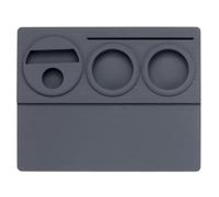 Normcore Estación de apisonamiento de espresso, alfombrilla de silicona para café, herramienta de accesorios de espresso para baristas, 9.5 x 7.5 pulgadas, gris oscuro