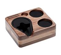 Normcore Estación de tamping para barista de nogal original, 51-58 mm, para portafiltros, tamper, distribuidor, WDT, estación de tamping para cocina casera barista