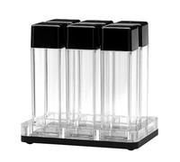Normcore Juego de 6 tubos de granos de café con soporte y embudo,Boda de grano de café de dosis única,Juego de almacenamiento de granos de café espresso,Válvula de escape desechable,Capacidad 25,28 g