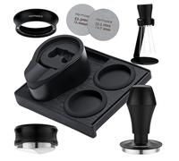 Normcore Kit barista compacto 7 en 1 de 53,3 mm: manipulador de café, herramienta distribuidora, WDT con soporte, embudo dosificador, pantalla de disco, alfombrilla de apisonamiento, soporte de