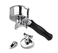 Normcore Portafiltro 3 en 1 sin fondo/doble boquilla individual 22 g E61, Flair 58, ECM, Rocket, Sanremo, Synesso, Slayer, VBM - Mango aluminio anodizado