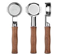 Normcore Portafiltro delgado sin fondo con cuello alargado, cesta de alta extracción de 18 g, se adapta a cabezas de grupo E61, Ascaso, Decent, Profitec Go, Flair 58, Lelit, ECM, Rocket, mango de