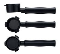 Normcore Portafiltro desnudo sin fondo de 54 mm para máquinas Breville Sage de 54 mm, cabeza de grupo de portafiltros con revestimiento PVD de titanio con mango de aluminio anodizado negro