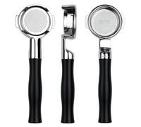Normcore Portafiltro plano sin fondo Breville de 58 mm con cesta de 18 g, portafiltro sin fondo con aluminio anodizado negro, se adapta a máquinas Breville de 58 mm