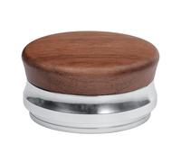 Normcore Prensador de Café de Palma Espresso de 58,5 mm con Base Plana, Resistente con Auténtica Madera de Nogal Americano, Altura Ajustable para Todas las Máquinas