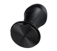 Normcore Prensador de café espresso V4 de 58,5 mm, prensador con resorte con revestimiento de PVD de titanio, base ondulada de 6,8 kg, 11,3 kg, 13,6 kg, mango de madera de roble negro auténtico
