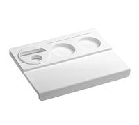 Normcore Tampermatte Silikon Espresso Tamper con Kantenschutz Tamping Matte Anti-Rutsch Tampen incl. Kaffee Tamper Stellplatz für ordentlichen Arbeitssplatz Kaffeeecke, Weiß