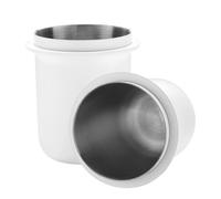 Normcore Taza de dosis de 58 mm - taza de dosis de caf espresso compatible con portafiltro de 58 mm - recubrimiento antiadherente blanco - 304 a