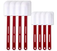 Norme 8 espátulas de silicona de alta temperatura, resistentes al calor, espátula de silicona comercial con asa para cocina, cocina, hornear, mezclar, utensilios de mezcla, aptas para lavavajillas (10