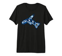 Noroeste del Pacífico Orca Ballena Nativo Americano Indio Camiseta Premium