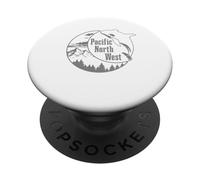 Noroeste del Pacífico PNW Orca Ballena Oregón Washington PopSockets PopGrip Adhesivo