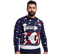 NOROZE De los Hombres Mujeres Unisexo Jersey Xmas Navidad Pull-Over Really Bad Santa (S, To The Pub Marina)