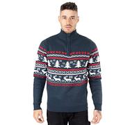 NOROZE Hombres Jersey de Navidad Novedad Isla Justa Suéter Chompa Fornido Tejer Navidad Jerséispara Mujeres Unisex Pull-Over