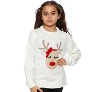 NOROZE Navidad 3D Jersey Niños Pájaro Reno Retro Pull-Over Suéter para Niñas (Reno Beige, 11-12 años)