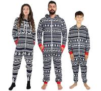 NOROZE Navidad Onesie Emparejamiento Familiar Prendas de Dormir Vacaciones Pijama de Una Pieza Regalos para Hombres, Mujeres, niños, niñas, Mono Loungewear