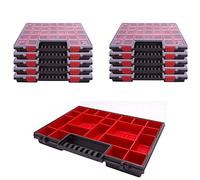 NORP 16 - Caja organizadora (plástico, 10 unidades, 400 x 300 x 50 mm)