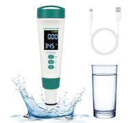 Norpolifomor Probador de sal de piscina recargable, medidor de pH TDS/PPM, energía de la batería, prueba de agua salada para piscina, spas de jacuzzi, peces koi, agua de mar, acuarios e hidroponía